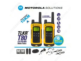 Motorola T80 Extreme Walkie Talkie Talkabout Radio (Free Jam Dinding Selama Persediaan Masih Ada)